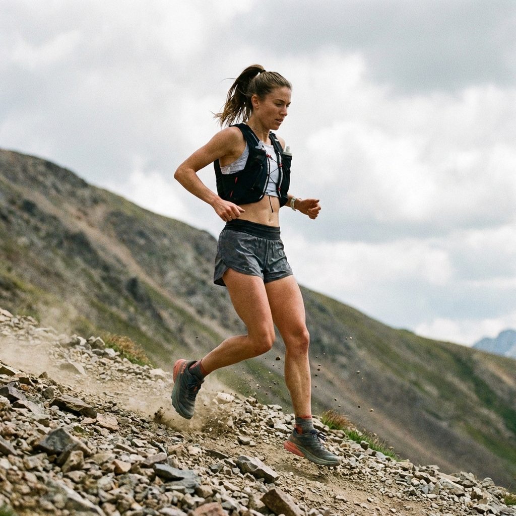 Allie McLaughlin, American mountain runner at the WMTRC 2023