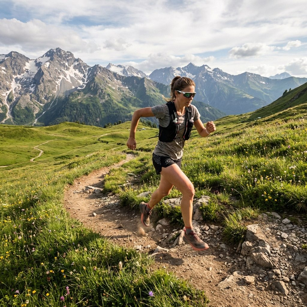 Blandine L'Hirondel, French trail runner at the WMTRC 2023