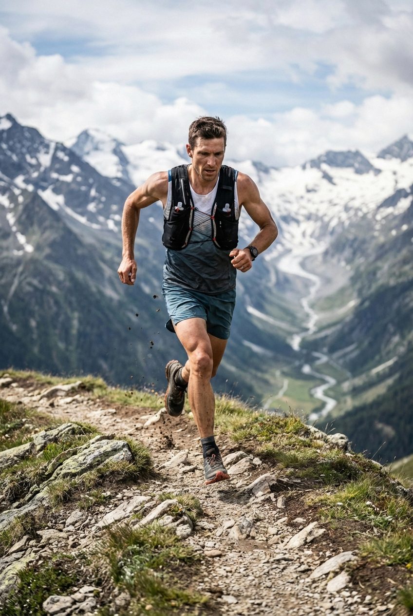 Hannes Namberger, German ultra trail runner at the WMTRC 2023