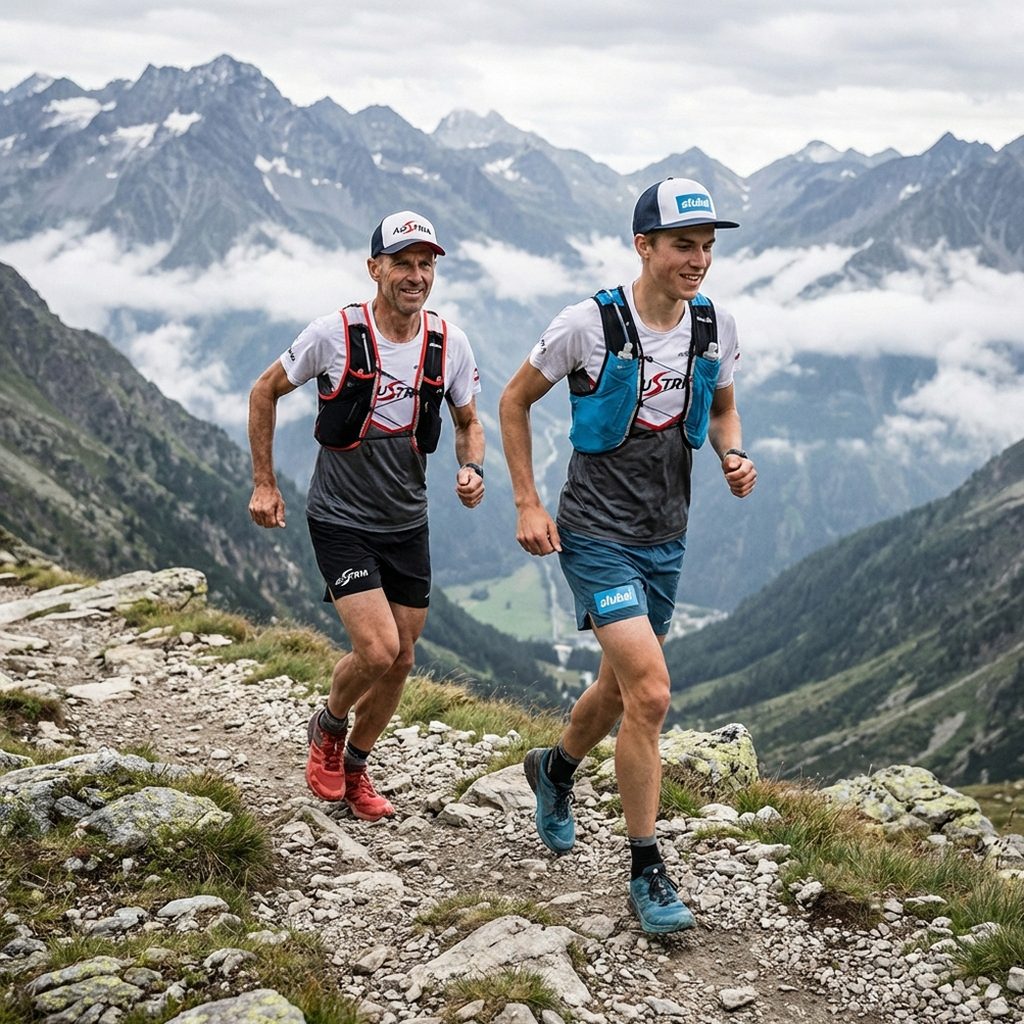 Hans-Peter and Manuel Innerhofer, father-son mountain running duo from South Tyrol