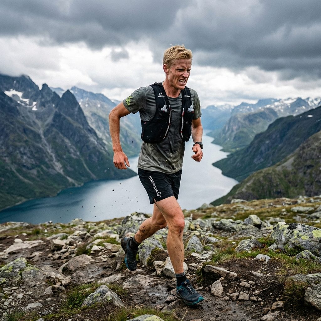 Stian Angermund, Norwegian trail runner at the WMTRC 2023