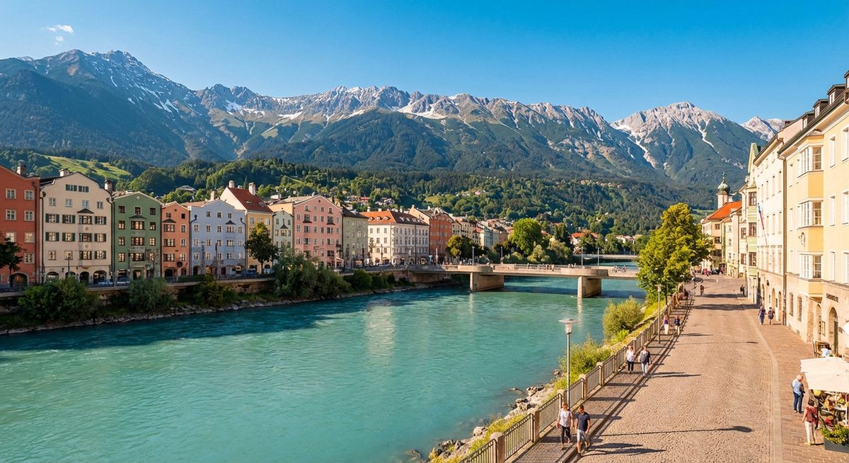 Innsbruck mit Nordkette im Hintergrund